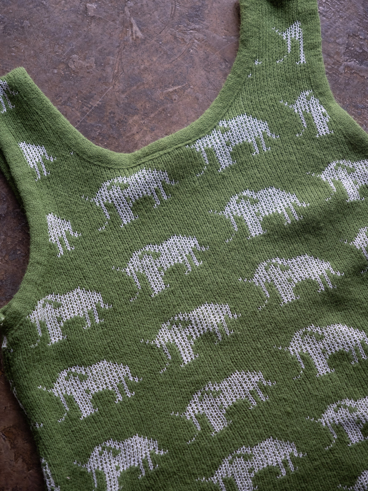 1960s-70s Filor Knit, Inc Jacquard Knit Vest