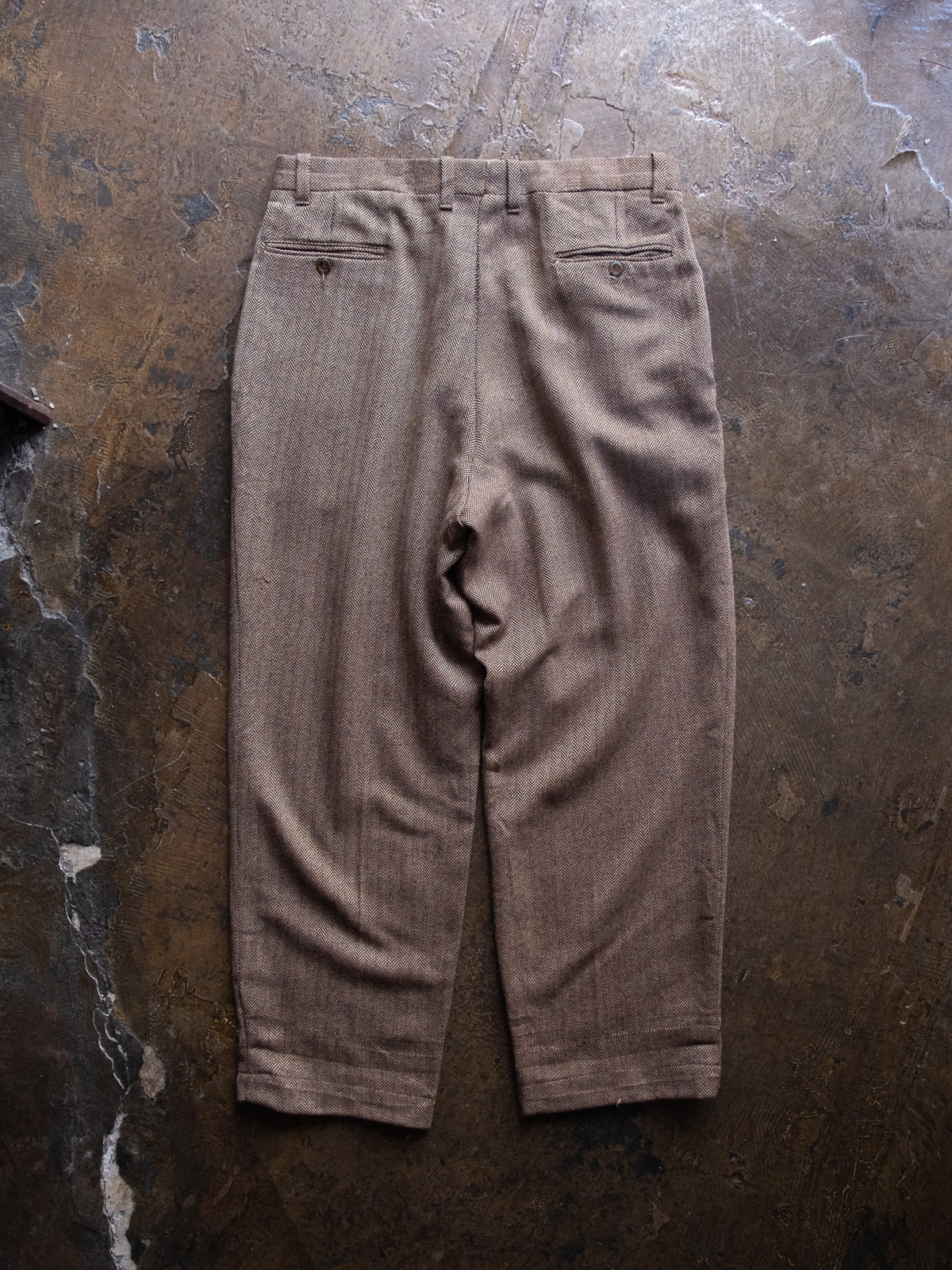 1980a-90s Herringbone Tuck Slacks Made in USA