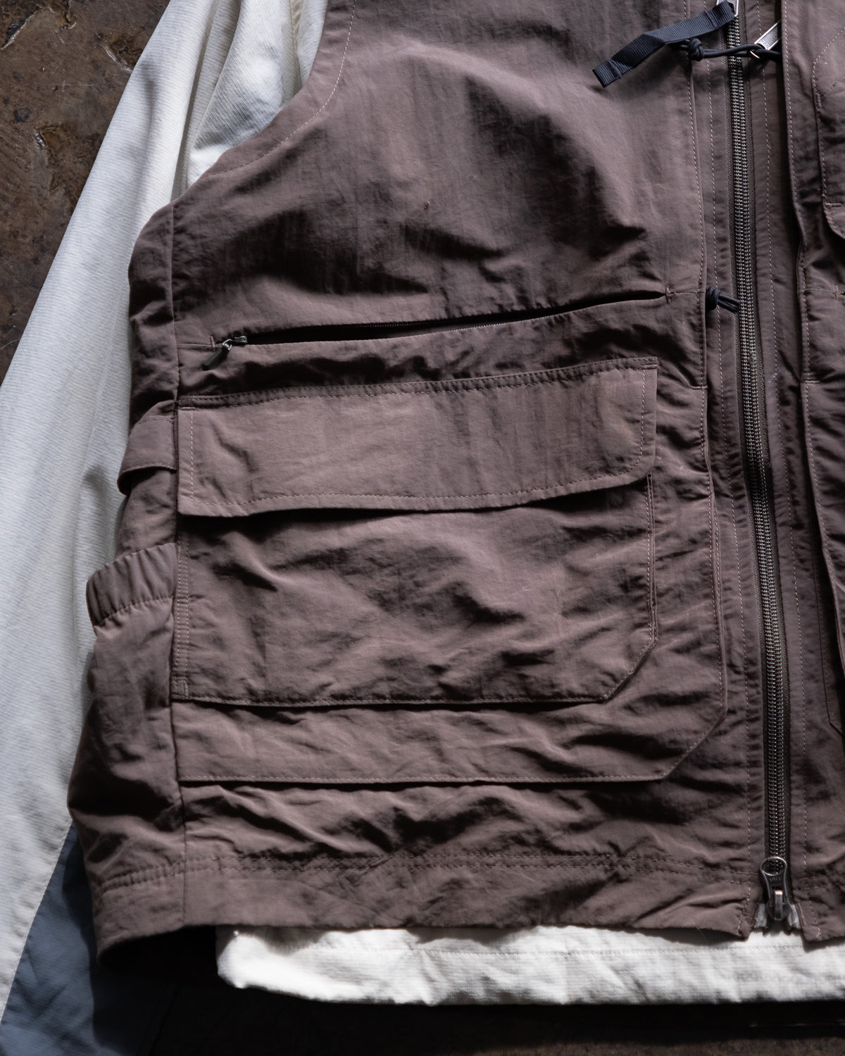 Nylon Double Zip Vest