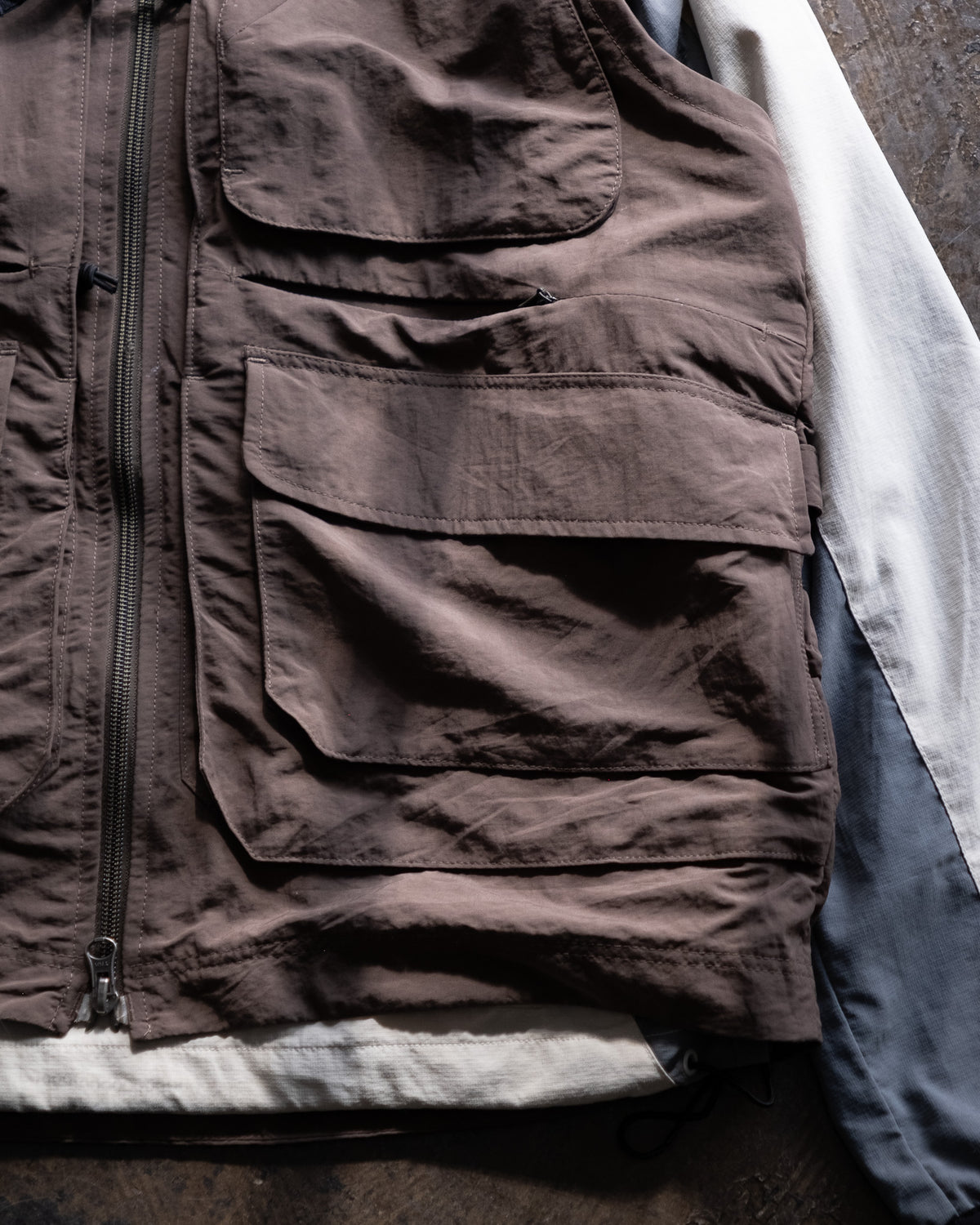 Nylon Double Zip Vest