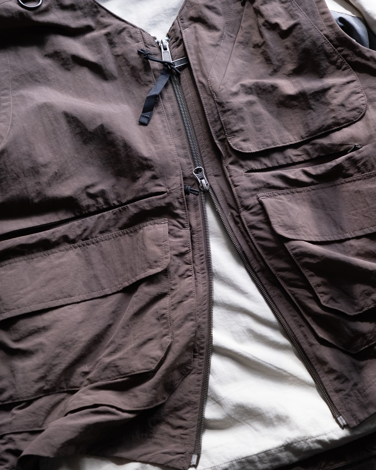 Nylon Double Zip Vest
