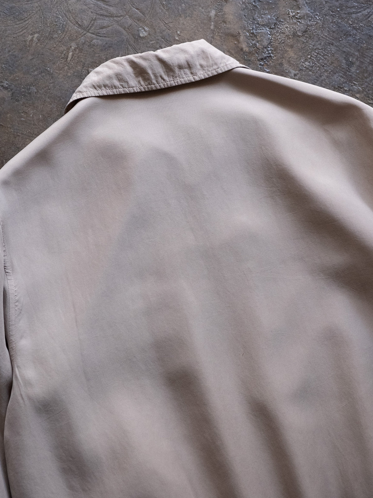 1990s EURO tops Silk Zip-up Blouson