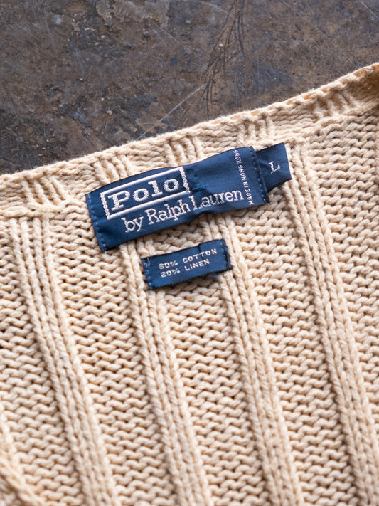 1990s "Polo by Ralph Lauren" Cotton Linen Vest