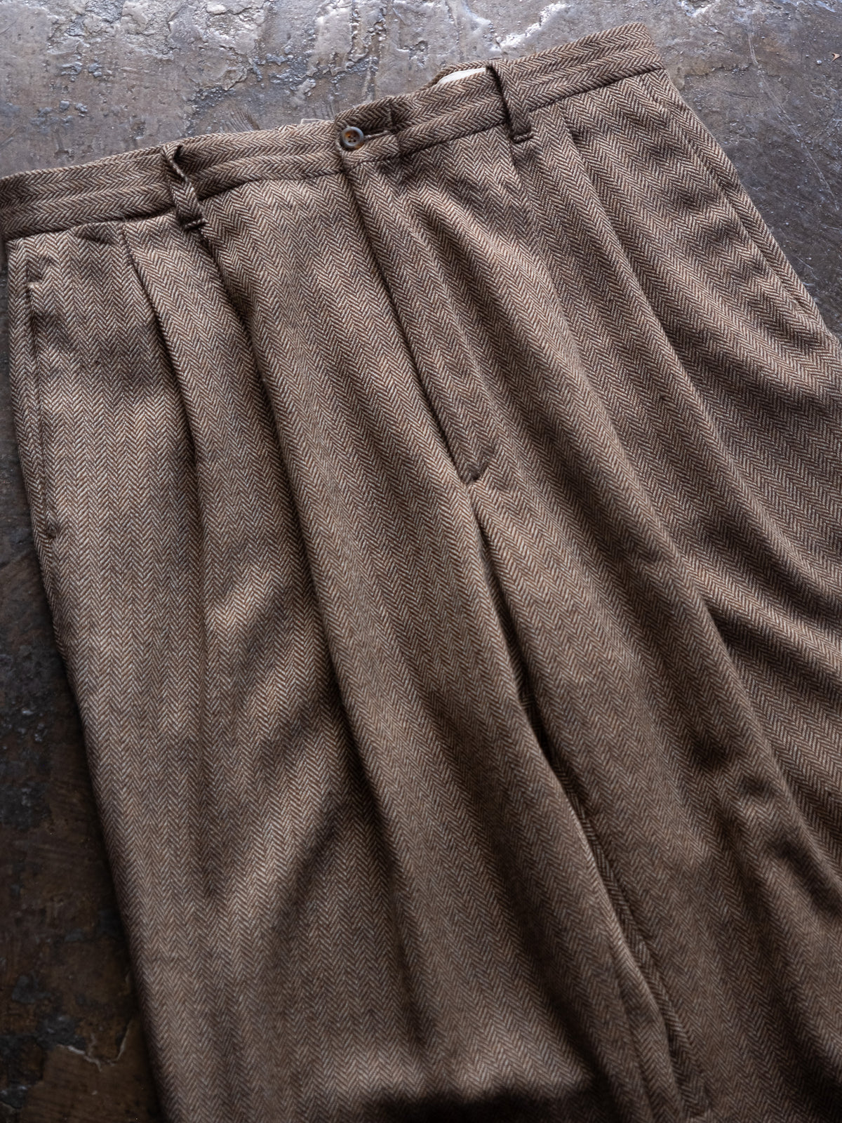 1980a-90s Herringbone Tuck Slacks Made in USA