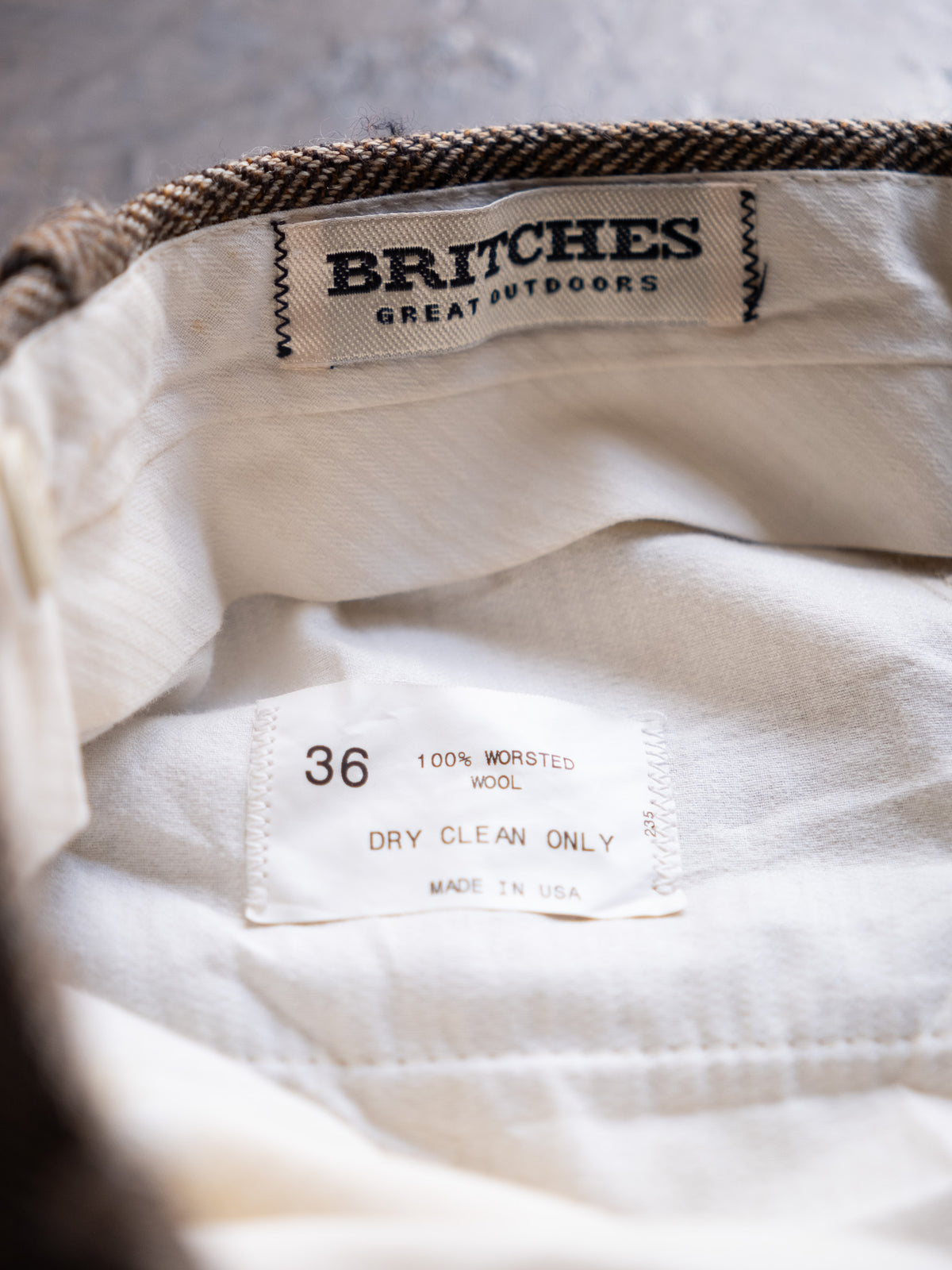 1980a-90s Herringbone Tuck Slacks Made in USA