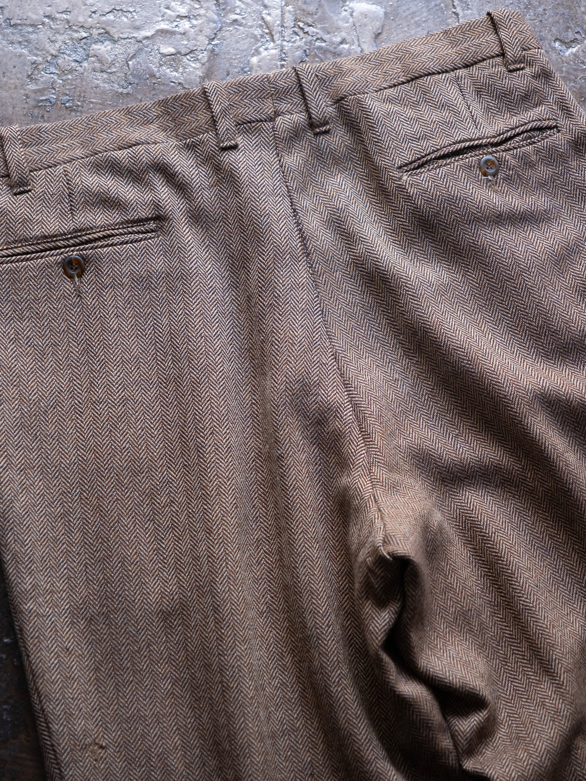 1980a-90s Herringbone Tuck Slacks Made in USA
