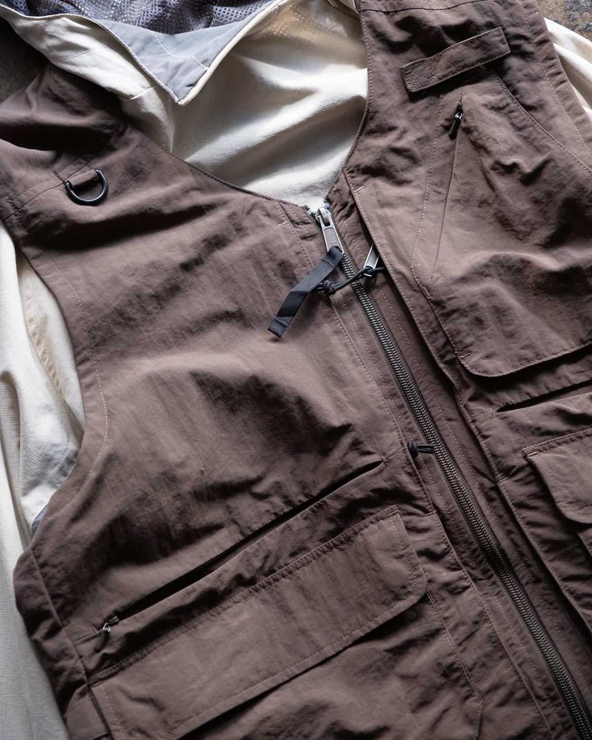Nylon Double Zip Vest